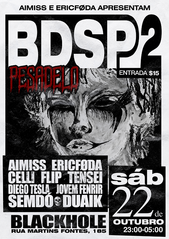 Flyer da festa BDSP, edição 2