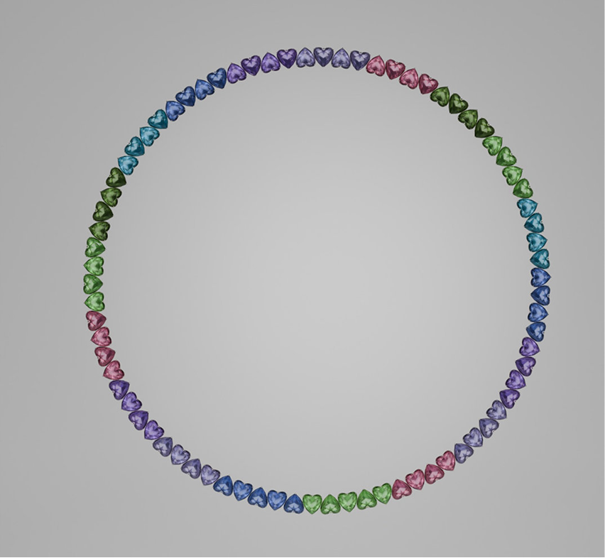 Render 3D de joia, peça 12