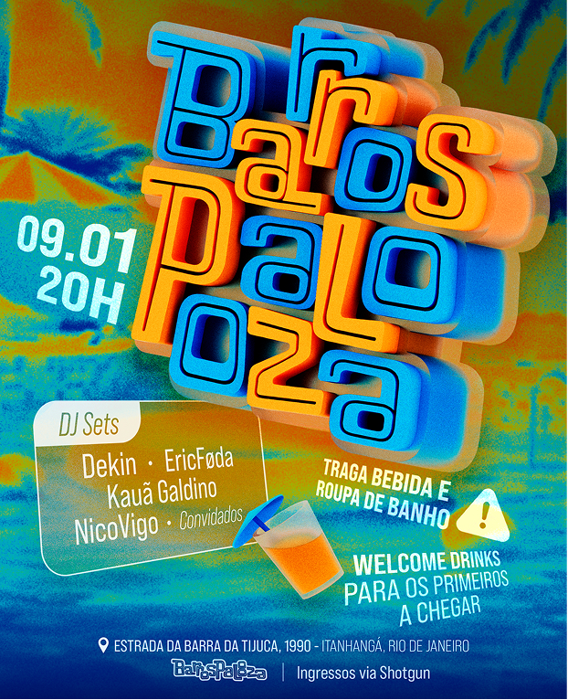 Pôster colorido do evento Barrospalooza 2026