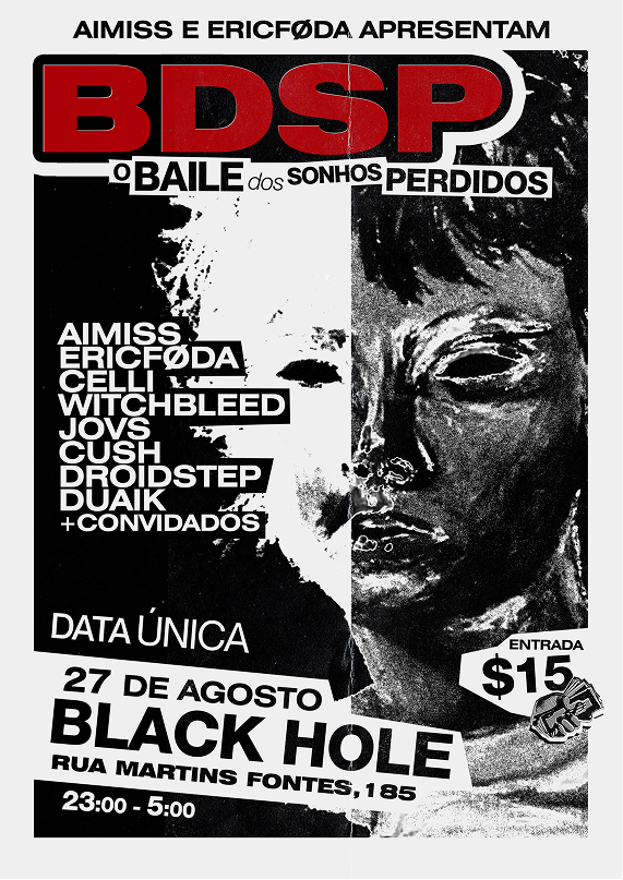 Flyer da festa BDSP, edição 1