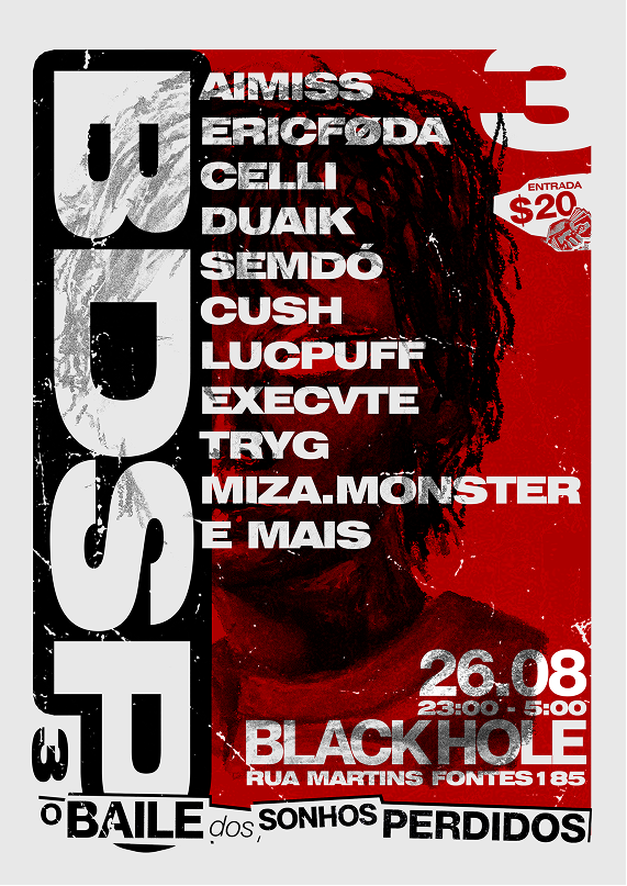Flyer da festa BDSP, edição 3