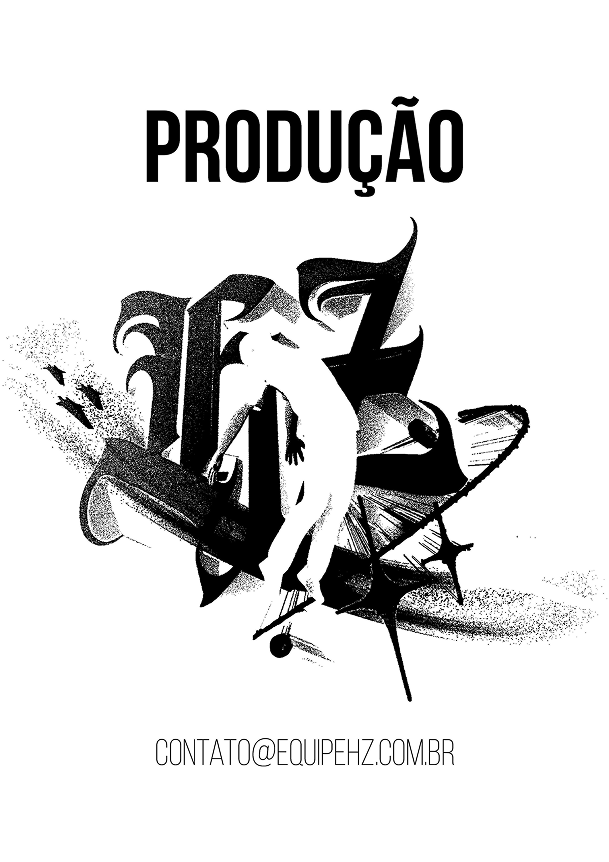 Arte das costas do uniforme da equipe do artista HZ em preto sobre fundo branco